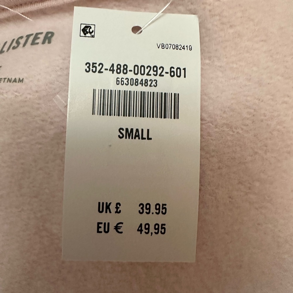Hollister Light Pink Athletic Zip Hoodie - Picture 4 of 10